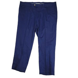 Peter Millar Pants Sz 40 Blue Casual Dress Flat Front Business Khakis Golfing